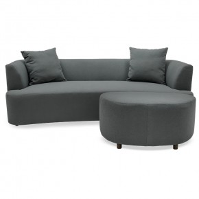 Sofa C/ottoman Tela Gris Oxford Elos | Sofá | salas